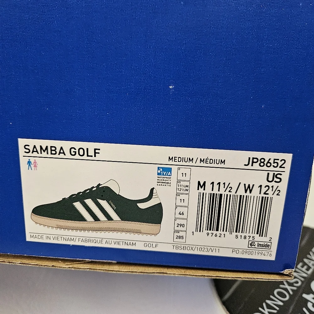 Adidas Samba Golf Collegiate Green White Gum Suede JP8652 Men's Size 11.5 - Picture 7 of 7